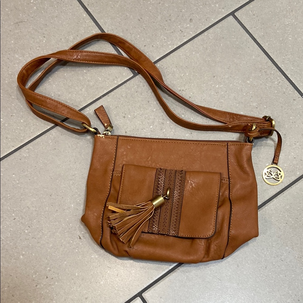 Per Una Brown Faux Leather Crossbody Bag with Adjustable Strap